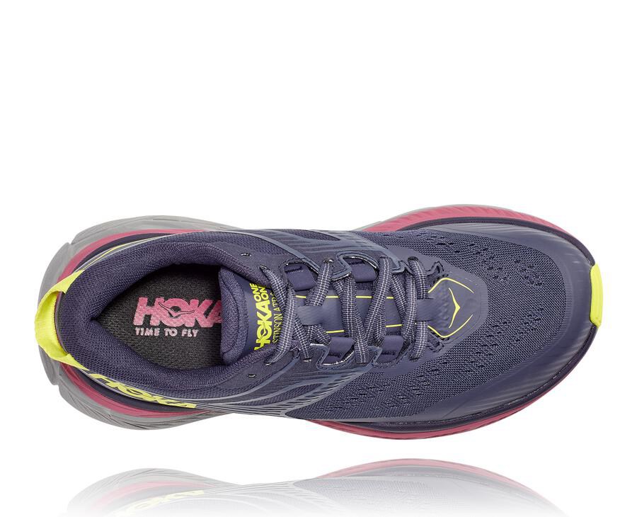 Hoka One One Trainers Womens Navy - Stinson Atr 6 - 38270ETMV